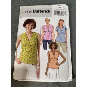 Butterick B4549 Womens Shirt Sewing Pattern Sizes 8 10 12 14 uncut 2005